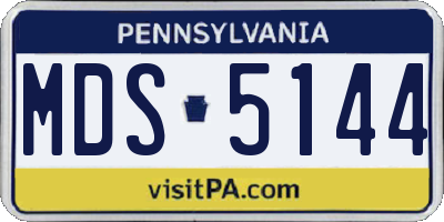 PA license plate MDS5144