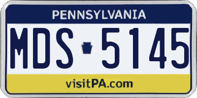 PA license plate MDS5145