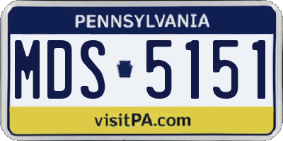 PA license plate MDS5151