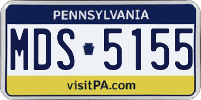 PA license plate MDS5155
