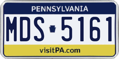 PA license plate MDS5161