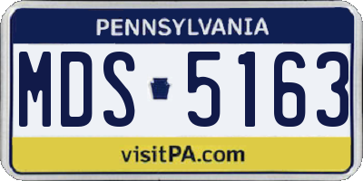 PA license plate MDS5163