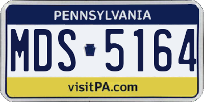 PA license plate MDS5164