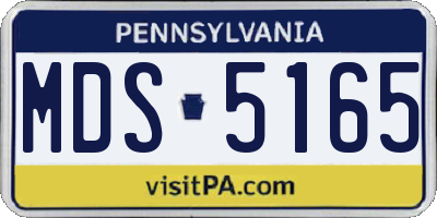 PA license plate MDS5165