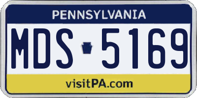 PA license plate MDS5169