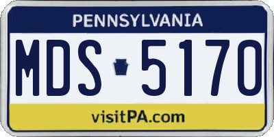 PA license plate MDS5170