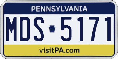 PA license plate MDS5171