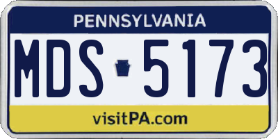 PA license plate MDS5173