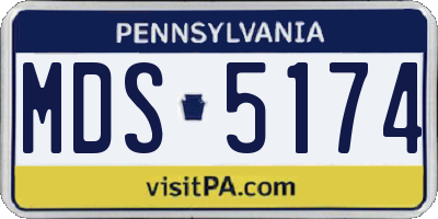 PA license plate MDS5174