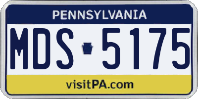 PA license plate MDS5175