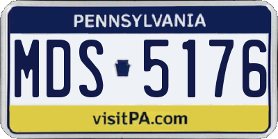 PA license plate MDS5176