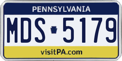 PA license plate MDS5179