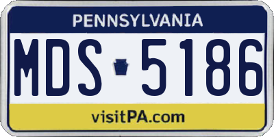 PA license plate MDS5186