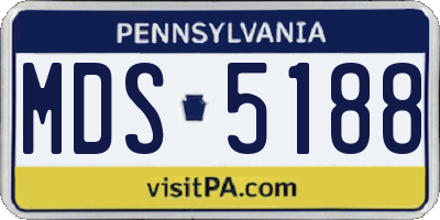 PA license plate MDS5188