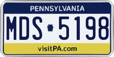 PA license plate MDS5198
