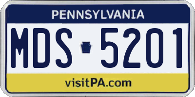 PA license plate MDS5201