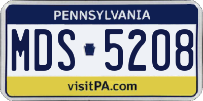 PA license plate MDS5208