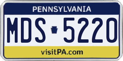 PA license plate MDS5220
