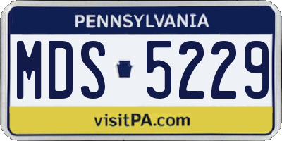 PA license plate MDS5229
