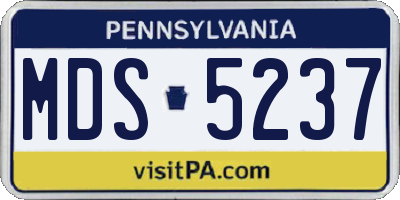 PA license plate MDS5237
