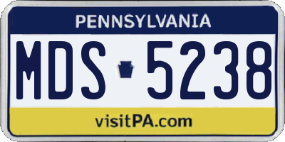 PA license plate MDS5238