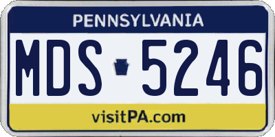 PA license plate MDS5246