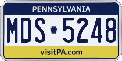 PA license plate MDS5248