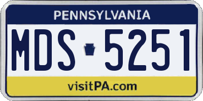 PA license plate MDS5251