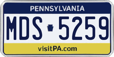 PA license plate MDS5259