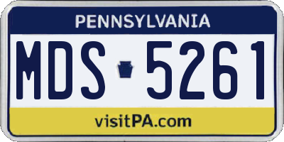 PA license plate MDS5261