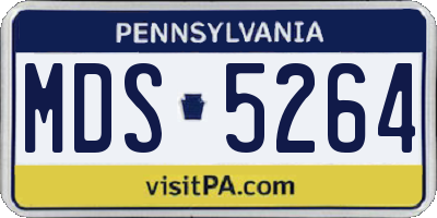 PA license plate MDS5264