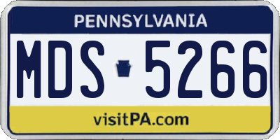 PA license plate MDS5266