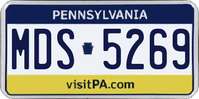 PA license plate MDS5269