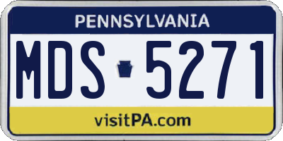 PA license plate MDS5271