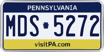 PA license plate MDS5272