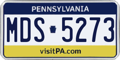 PA license plate MDS5273