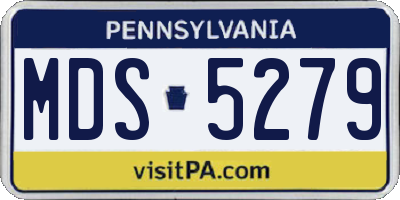 PA license plate MDS5279