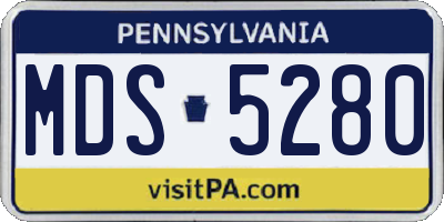 PA license plate MDS5280