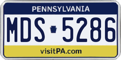 PA license plate MDS5286