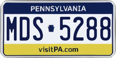 PA license plate MDS5288