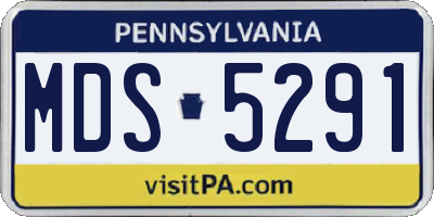 PA license plate MDS5291