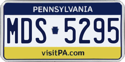 PA license plate MDS5295