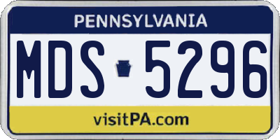 PA license plate MDS5296