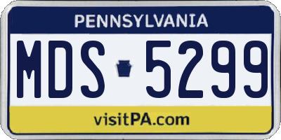 PA license plate MDS5299