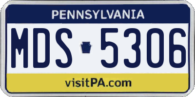 PA license plate MDS5306