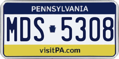 PA license plate MDS5308
