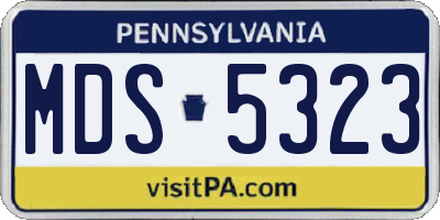 PA license plate MDS5323