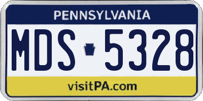PA license plate MDS5328