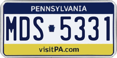 PA license plate MDS5331
