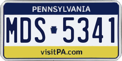 PA license plate MDS5341